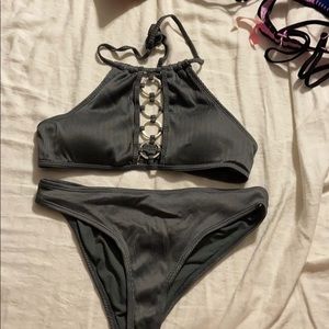 Dark green bikini set